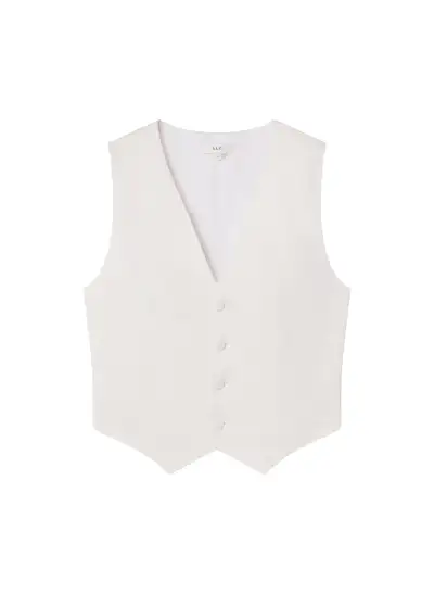 Maxine Soft Suiting Vest(White,00)
