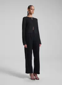 Meg Sequin Embellished Cardigan(Black/Black,XS)