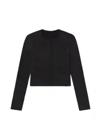 Meg Sequin Embellished Cardigan(Black/Black,XS)