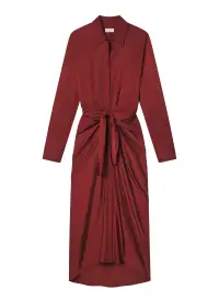 Mila Satin Maxi Shirtdress(Bosco,00)