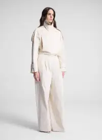 Miles Cropped Trench Jacket(Light Limestone,XS)