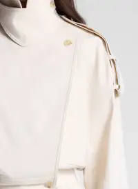 Miles Cropped Trench Jacket(Light Limestone,XS)