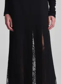 Mira Lace Midi Skirt(Black/Black,00)