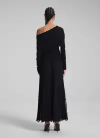 Mira Lace Midi Skirt(Black/Black,00)