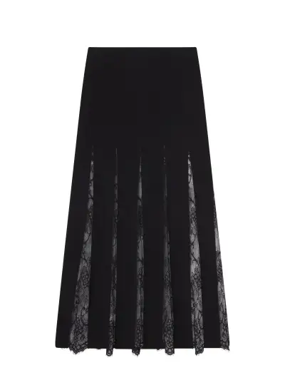 Mira Lace Midi Skirt(Black/Black,00)