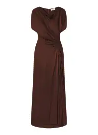 Nadia Satin Gown(Chocolate Plum,00)