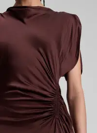 Nadia Satin Gown(Chocolate Plum,00)