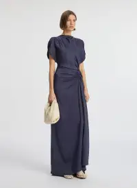 Nadia Satin Gown(Evening Blue,00)