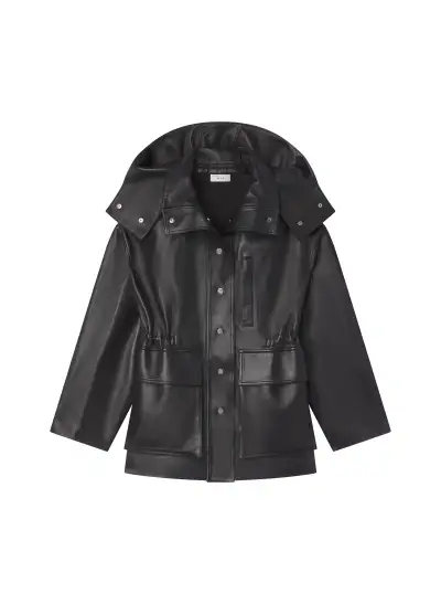Nolan Leather Coat(Black,XS)