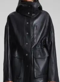 Nolan Leather Coat(Black,XS)