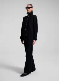 Oliver Knit Zip Cardigan(Black,XS)