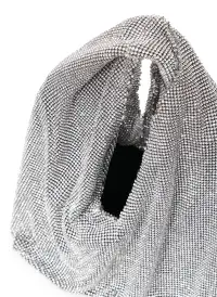 Paige Rhinestone Chain Mesh Bag(Silver,OS)