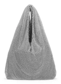 Paige Metal Chain Mesh Bag(Silver,OS)