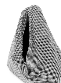 Paige Metal Chain Mesh Bag(Silver,OS)