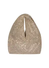 Paige Rhinestone Chain Mesh Bag(Crystal Honey,OS)