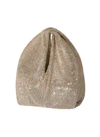 Paige Rhinestone Chain Mesh Bag(Crystal Honey,OS)