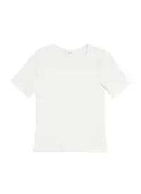 Paloma Cotton Rib Baby Tee(White,XS)