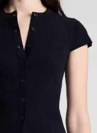 Parker Fine Cotton Cardigan(Black,XS)