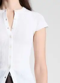 Parker Fine Cotton Cardigan(Bright White,XS)