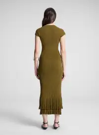 Lexi Fine Cotton Knit Midi Skirt(Hazel,XS)