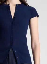 Parker Fine Cotton Cardigan(Navy,XS)