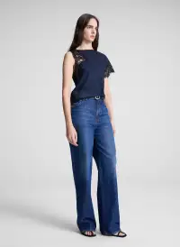 The 747 Relaxed Wide Jean(Dark Classic Blue,24)