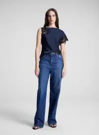 The 747 Relaxed Wide Jean(Dark Classic Blue,24)