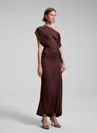 Penny Embellished Satin Maxi Dress(Ganache,00)
