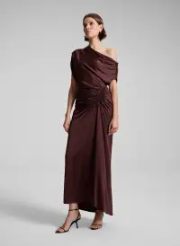Penny Embellished Satin Maxi Dress(Ganache,00)