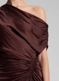 Penny Embellished Satin Maxi Dress(Ganache,00)