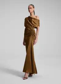 Penny Satin Maxi Dress(Mocha,00)