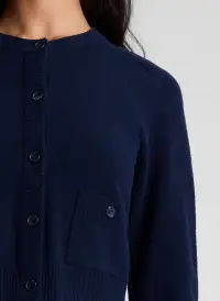 Elise Cotton Boucle Cardigan(Midnight,XS)