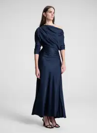 Piper Satin Dress(Dark Sapphire,00)