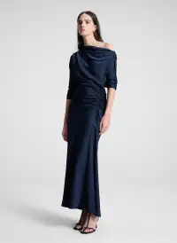 Piper Satin Dress(Dark Sapphire,00)