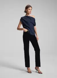 Poppy Satin Top(Dark Sapphire,00)