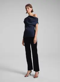 Poppy Satin Top(Dark Sapphire,00)