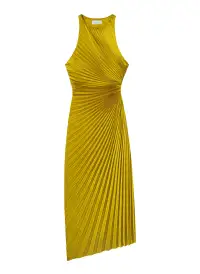 Reagan Satin Pleated Midi Dress(Cactus Bloom,00)