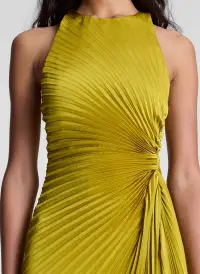 Reagan Satin Pleated Midi Dress(Cactus Bloom,00)
