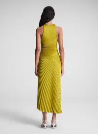 Reagan Satin Pleated Midi Dress(Cactus Bloom,00)