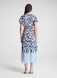 Rem Printed Midi Dress(Navy/Light Blue,00)