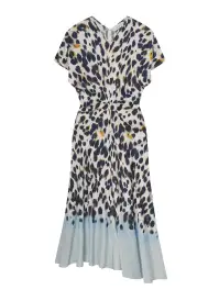 Rem Printed Midi Dress(Navy/Light Blue,00)