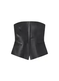 Renee Strapless Leather Top(Black,00)