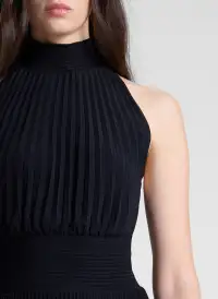 Renzo Matte Pleated Dress(Black,00)