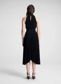 Renzo Matte Pleated Dress(Black,00)