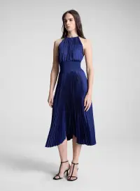 Renzo II Satin Pleated Dress(Riviera,00)