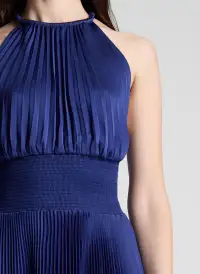 Renzo II Satin Pleated Dress(Riviera,00)