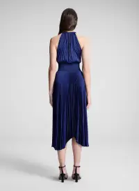 Renzo II Satin Pleated Dress(Riviera,00)
