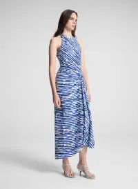 Ruby Striped Midi Dress(Navy Stripe,00)