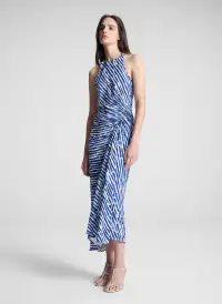 Ruby Striped Midi Dress(Navy Stripe,00)