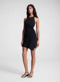 Rue Linen Mini Dress(Black,00)
